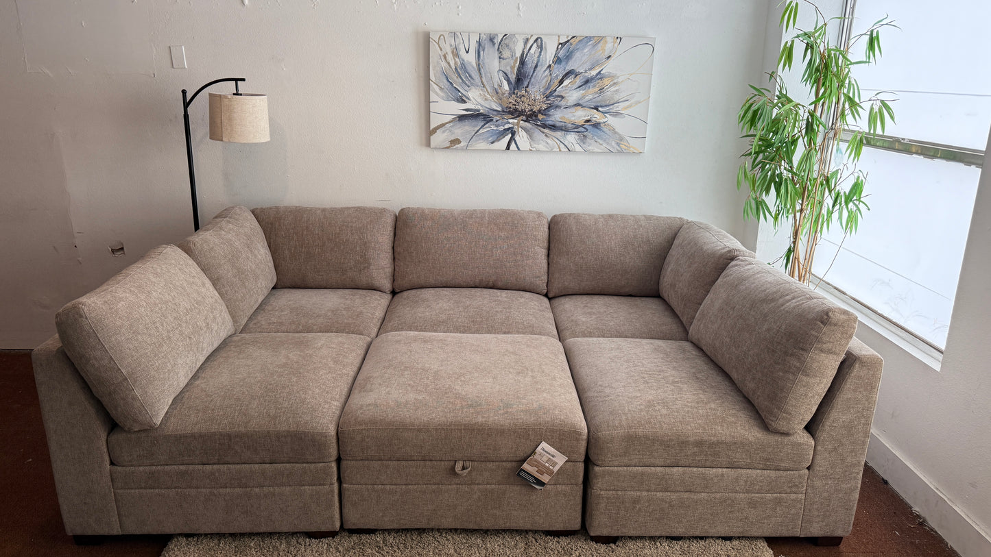 Thomasville Tisdale Modular Taupe Sectional