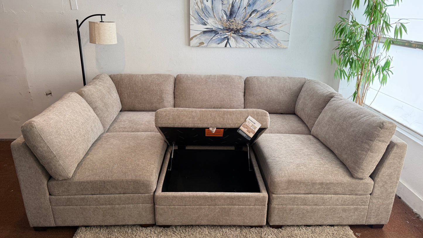 Thomasville Tisdale Modular Taupe Sectional