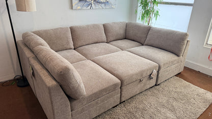 Thomasville Tisdale Modular Taupe Sectional