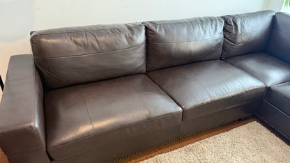 Liquidation Thomasville Artesian Top Grain Leather Sectional