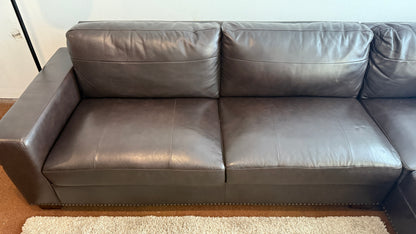 Liquidation Thomasville Artesian Top Grain Leather Sectional